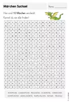 Vorschau - Arbeitsblätter - Märchen Werkstatt - Märchen Suchsel - Seite 3