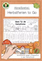 Vorschau - Mal- und Bastelvorlagen - Herbstferien To Go – Abreißzettel gegen Langeweile - Deckblatt
