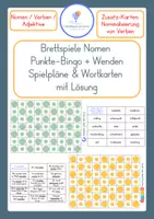 Vorschau - Spiele - Groß-und Kleinschreibung - Klasse 3-4 / 6-7 - Nomen - Nominalisierung - Spiel - Deckblatt