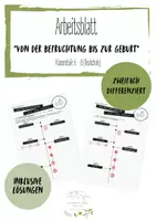 Vorschau - Arbeitsblätter - Arbeitsblatt_Von der Befruchtung bis zur Geburt - Deckblatt