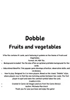 Náhled - Fruits and vegetables - Dobble/Spot It card game - boční 2