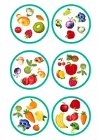 Náhled - Fruits and vegetables - Dobble/Spot It card game - boční 3