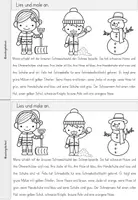 Vorschau - Arbeitsblätter - Lesemalheft Winter Klasse 2-3 | Lesen und malen Grundschule - Seite 3