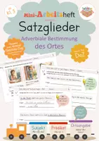 Vorschau - Arbeitsblätter - Satzglieder bestimmen: Mini-Arbeitsheft Adverbiale Bestimmung des Ortes (Klasse 3-4) - Deckblatt