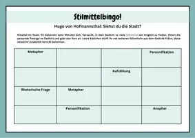 Vorschau - Arbeitsblätter - Großstadtlyrik: Gedicht "Siehst du die Stadt?" (Kl. 8-10) - Seite 3