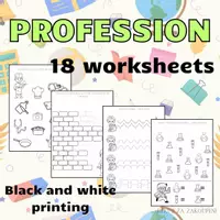 Náhled - PROFESSION - Preschool Worksheets, Preschool Activities - krycí list