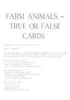 Náhled - Farm Animals True False Task Cards, Preschool Activity - krycí list