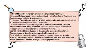 Vorschau - Stationenlernen - Abrechnung Gruppenreisen (Escape-Room) - Berufsschule - Lernfeld 10 - Hotelfachmann/-frau - Seite 2