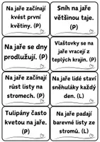 Náhled - Spring True False Task Cards, 58 Printable Facts - boční 2