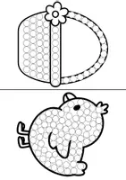 Náhled - 14 Easter Dot Art Pages, Fine Motor Skills Activity - boční 2
