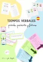 Vista previa - Hojas de trabajo - TIEMPOS VERBALES: PASADO PRESENTE Y FUTURO - Portada