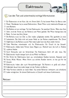 Vorschau - Arbeitsblätter - Elektroauto Lesetext einfach verständlich mit Aufgaben + Lösungen und Wortspeicher Leseverstehen - Seite 3