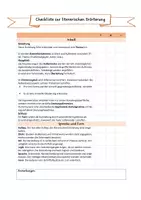 Vorschau - Arbeitsblätter - Checkliste zur literarischen Erörterung - Seite 1