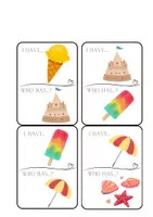 Náhled - Summer Vocabulary Flashcards & I Have Who Has 132 Cards - boční 3