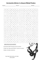 Vorschau - Arbeitsblätter - Tiere im Dschungel, Suchsel, einfach, Wortgitter, Buchstabensalat, Buchstabengitter, Wortsuchrätsel, Wortsuche, Worträtsel, Wortsuchsel, Wörtersuche, Suchrätsel - Seite 2