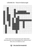 Vorschau - Arbeitsblätter - Tiere im Dschungel, Suchsel, einfach, Wortgitter, Buchstabensalat, Buchstabengitter, Wortsuchrätsel, Wortsuche, Worträtsel, Wortsuchsel, Wörtersuche, Suchrätsel - Seite 3