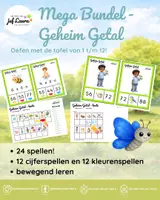 Voorbeeld - Lente - Mega bundel - Geheim Getal - Tafel van 1 t/m 12 - Voorblad