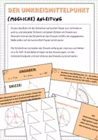 Vorschau - Stationenlernen - Umkreismittelpunkt von Dreiecken (Tafelmaterial) - Deckblatt