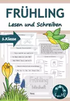 Vorschau - Arbeitsblätter - Frühling & Ostern Klasse 1 – Mini-Heft für Lesen und Schreiben - Deckblatt