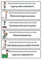 Aperçu - Feuilles d'exercices - Séparer les mots des phrases - Page 2