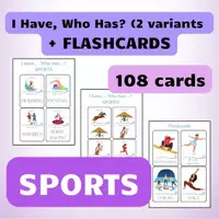 Náhled - Sports I Have Who Has Game 108 Sports Vocabulary Flashcards - krycí list