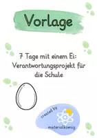 Vorschau - Mal- und Bastelvorlagen - 7 Tage mit einem Ei - Verantwortungsprojekt für die Schule - Deckblatt