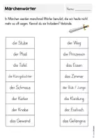 Vorschau - Arbeitsblätter - Märchen Werkstatt - Märchenwörter Wortschatzarbeit - Seite 1