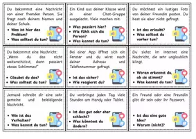 Vorschau - Aufgabenkarten - 18 Fallkarten/Dilemmakarten|Soziale Medien|Grundschule - Seite 1