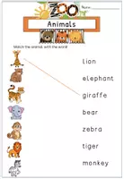 Vorschau - Arbeitsblätter - Englisch Zootiere 2.–3. Klasse – Flashcards, Word Scramble, Sudoku & Kreuzworträtsel | Lesen, Schreiben & Zuordnen (mit Lösungen) | animals - Seite 2