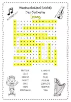 Vorschau - Quiz - Orchester Wortsuchrätsel Musik – 2 Schwierigkeitsstufen mit Lösung - Seite 3