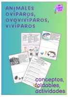 Vista previa - Hojas de trabajo - Ovíparos, Vivíparos, ovovivíparos - Portada