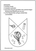Vorschau - Mal- und Bastelvorlagen - Lesezeichen Ecke Frühblüher Krokus zum Basteln und Ausmalen - Seite 2