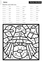 Vorschau - Arbeitsblätter - Halloween Rechenmalblätter Klasse 2 | Zahlenraum 100 Mathematik - Seite 2