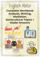 Vorschau - Arbeitsblätter - Englisch Abitur Komplette Arbeitsmappe Analysis, Writing, Mediation, Sociocultural Topics + Model Answers - Deckblatt