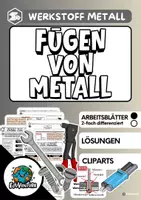 Vorschau - Arbeitsblätter - Fügen von Metall (Schrauben, Nieten, Kleben) - Deckblatt