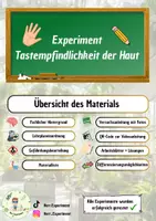 Vorschau - Arbeitsblätter - Experiment Tastempfindlichkeit der Haut - Deckblatt