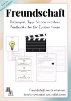 Vorschau - Arbeitsblätter - Freundschaft: Rollenspiel, Tipp-Station + Feedbackkarten - Deckblatt