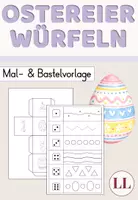 Vorschau - Arbeitsblätter - Ostern Kunst - Osterei würfeln - Deckblatt