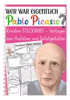 Vorschau - Unterrichtsreihen - Pablo Picasso Steckbrief Kunst - Deckblatt