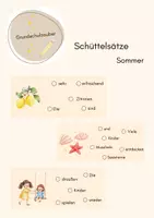 Vorschau - Arbeitsblätter - Schüttelsätze Sommer - Deckblatt