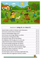 Vorschau - Arbeitsblätter - Lesen/Entscheidungsfragen "Ostern" (Ostereiersuche) - Seite 3