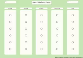 Vorschau - Fördermaterial/Inklusion - Struktur & Transparenz: Wochenplan-Vorlage für individuelle Klett-Visualisierung - Seite 1