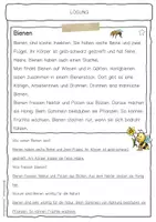 Vorschau - Arbeitsblätter - Sachtext Biene - Seite 2