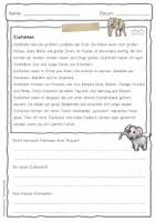 Vorschau - Arbeitsblätter - Sachtext Elefant - Seite 3