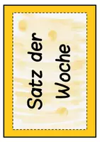 Vorschau - Präsentationen/Tafelbilder - Tafelmaterial "Satz der Woche" Ritual - Seite 1