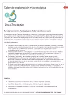 Vista previa - Unidades / Secuencias / Situaciones de Aprendizaje - taller con microscopio - Portada
