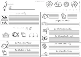 Vorschau - Arbeitsblätter - Besondere Laute & Umlaute - Arbeitsblätter (Ch, Sch, St, Sp, Ei, Eu, Au, Ä, Ö, Ü) - Klasse 1/2 - Seite 2
