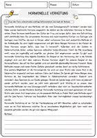 Vorschau - Arbeitsblätter - Hormonelle Verhütung Biologie Arbeitsblätter mit Fragen + Lösungen Lesetext - Seite 1