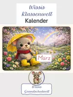 Vorschau - Präsentationen/Tafelbilder - Klassenkalender MONATE - Kalenderblatt "MÄRZ" (PNG) - Deckblatt