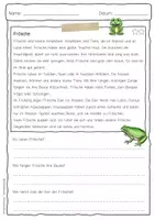 Vorschau - Arbeitsblätter - Sachtext Frosch - Seite 3